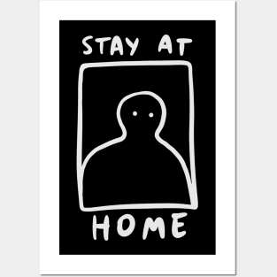 Stay At Home - Social Distancing Quarantine Drawing Posters and Art